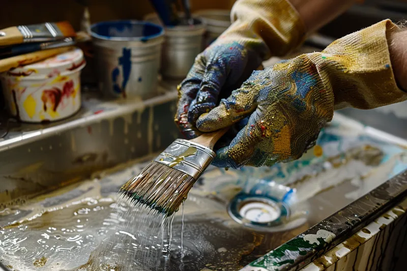 como quitar pintura esmalte de la brocha