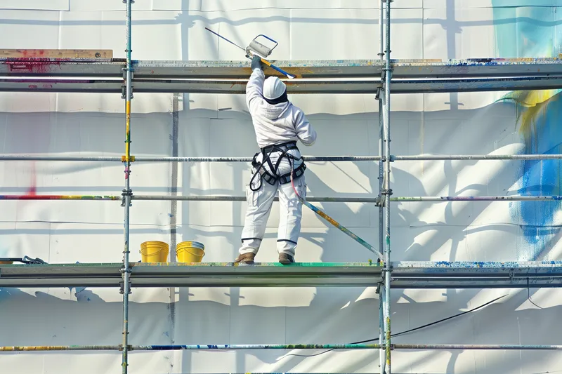 herramientas para pintar edificios