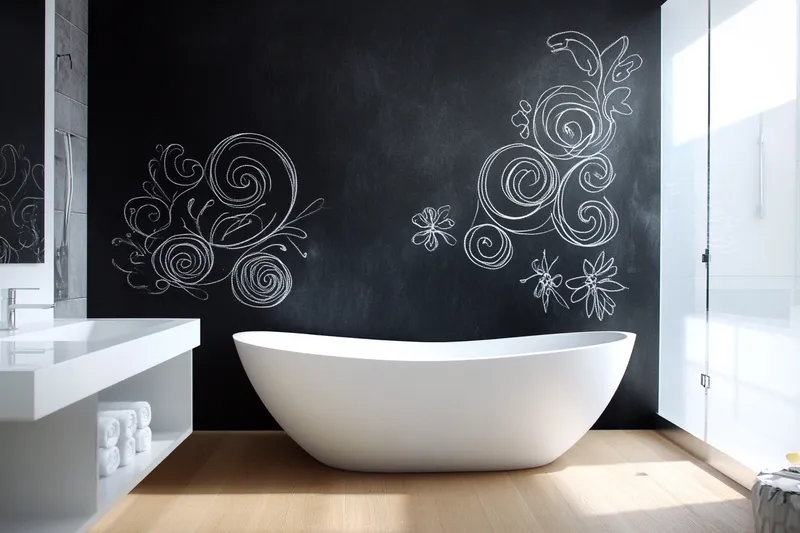 10 cuartos de baño decorados con pintura pizarra para inspirarte