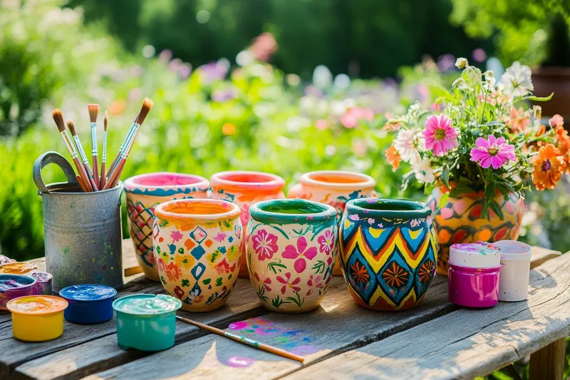 aprende a pintar macetas de barro para decorar tu casa esta primavera con técnicas sencillas